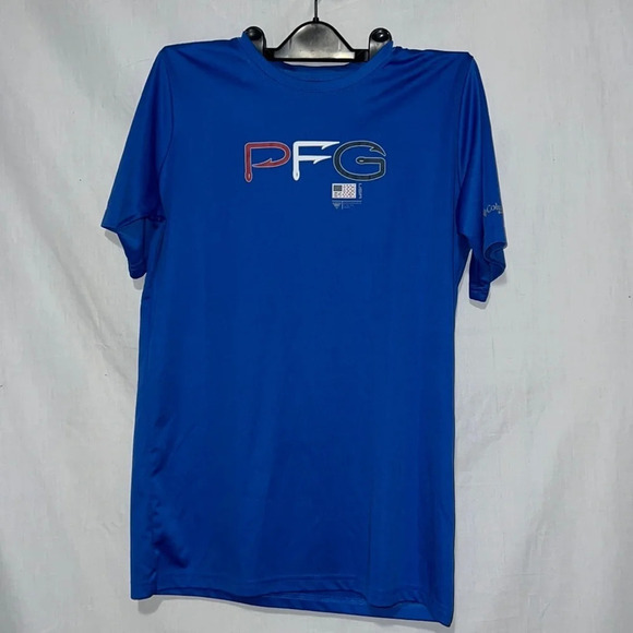 Blue Xl (18/20) Columbia PFG fishing hook tshirt - Picture 1 of 3